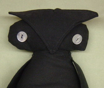 Owl, Primitive Owl, Primitive, Black, Sachet