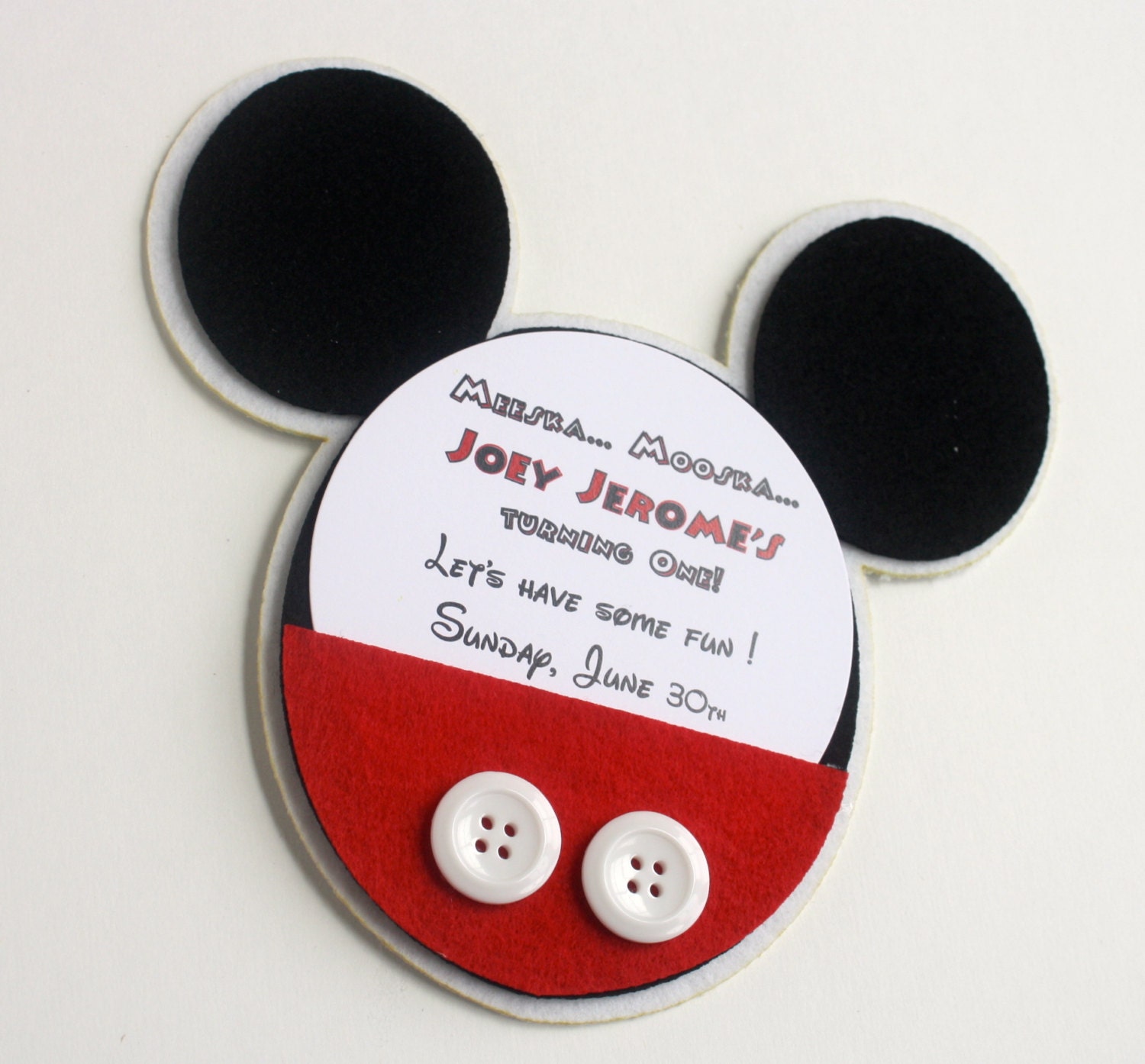 Mickey Mouse Boxed invitation