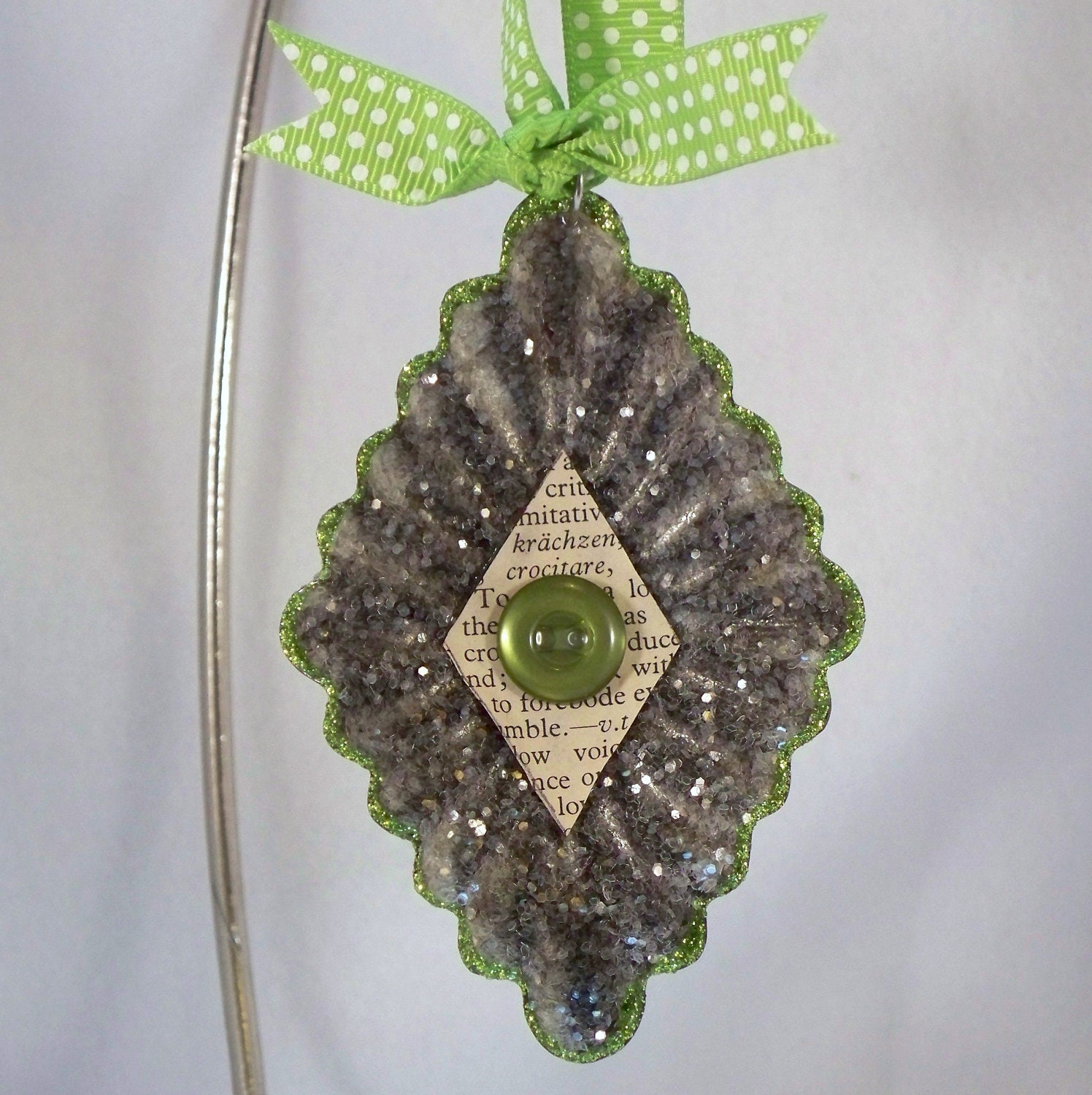 Upcycled Vintage Diamond Shaped Tart Tin Ornament