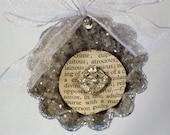 Upcycled Vintage Round Tart Tin Ornament
