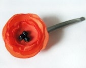 Fabric Poppy Hair Pins - Color of your choice