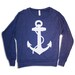 Womens ANCHOR Tri-Blend Sweatshirt Pullover - american apparel S M L (heather navy blue)