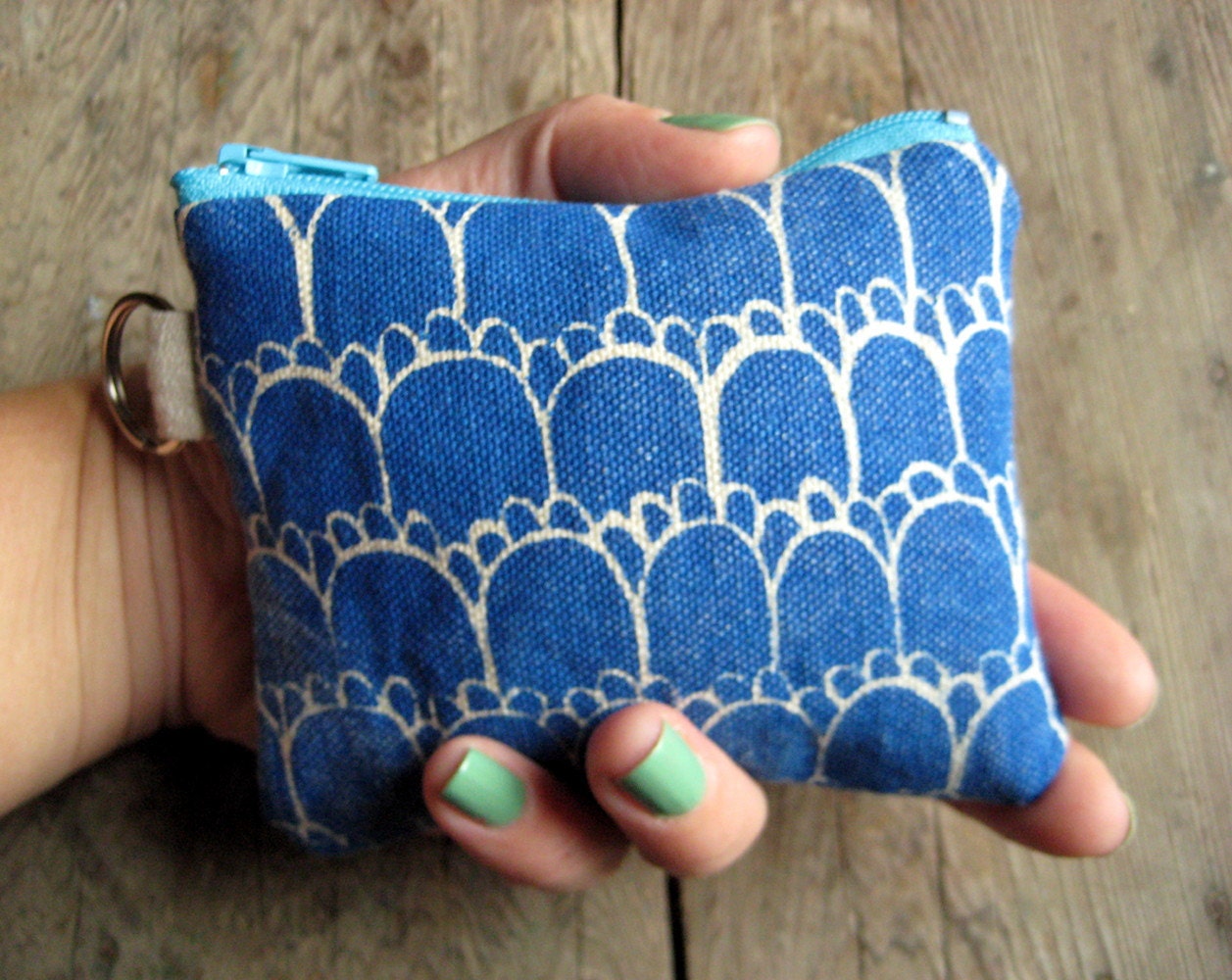 Coin Wallet Canvas Hand Printed Screenprint Original Design