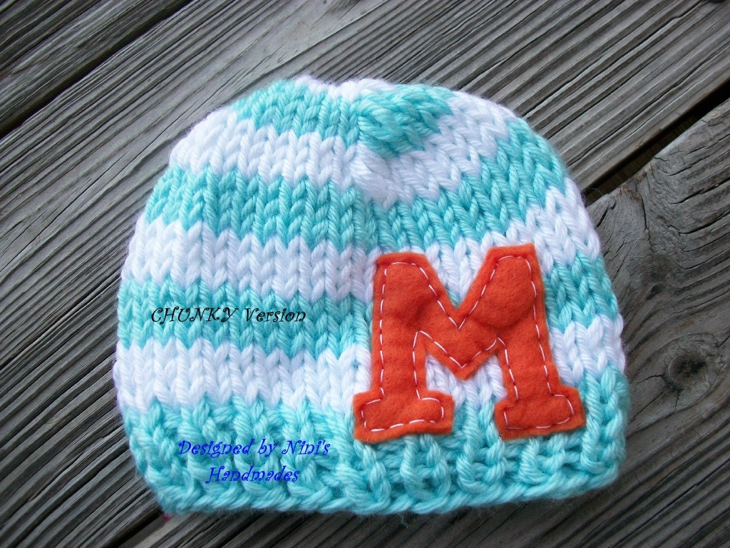 CUSTOMIZED Initial Hat- Childrens and Baby  Beanie -You choose combo and letter and size Below-- Read below for possible Ready To Ship items