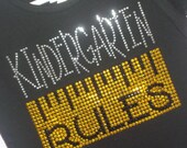 My Grade Rules with ruler rhinestud tee by Daisy Creek Designs