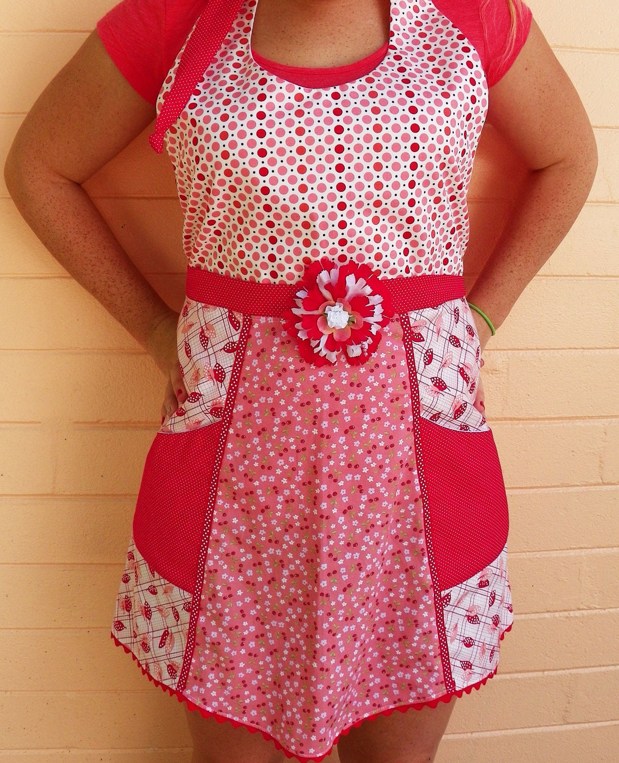 Retro Cherries  Apron