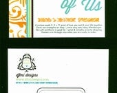 Personalized GIFT CARD of AWESOME for Story of Us print