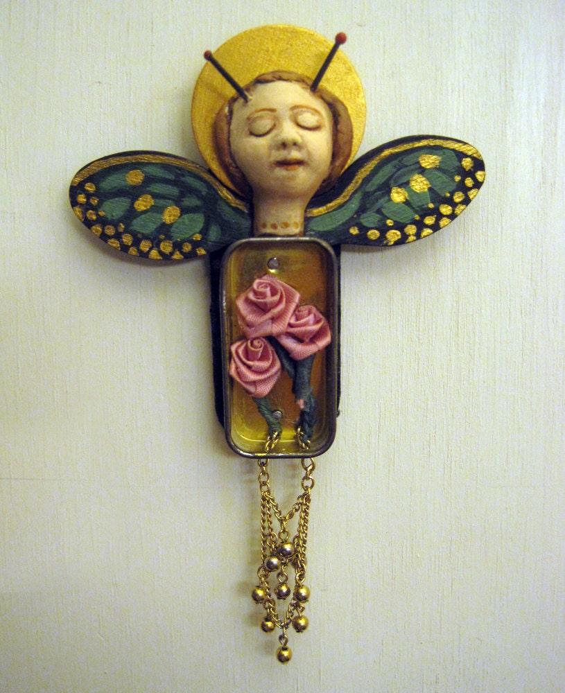 ooak BUTTERFLY DREAMS found object mixed media RESERVED for Gail