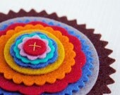 Beautiful Wool Felt Flower Brooch