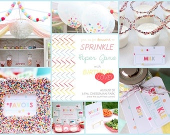 SPRINKLED with LOVE ESSENTIAL printable ensemble for a birthday party, baby shower or baby 'sprinkle'