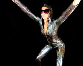 Silver Holographic Bodysuit From Mars, Delivered Straight to Your Earth Home