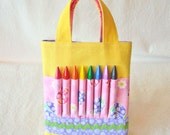 ARTOTE MINI Coloring Bag Crayon Bag Art Tote in Lady Pink Bug