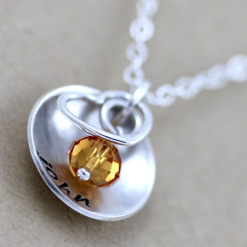 Personalized Necklace for New Mom, Mommy Necklace, Mother's Day Gift, Sterling Silver Jewelry, Birthstone Necklace, Grandma Necklace