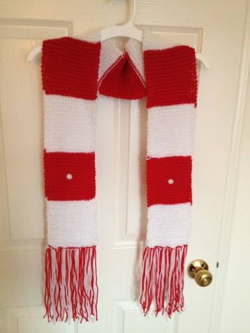 Snowflake Candy Cane Scarf