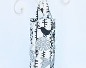 Fabric Plastic Grocery Bag Holder Dispenser Birds and Flowers
