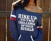 Rise Up to the Challenge of Your Rivals. Off-the-Shoulder Girly Sweatshirt. Size MEDIUM.