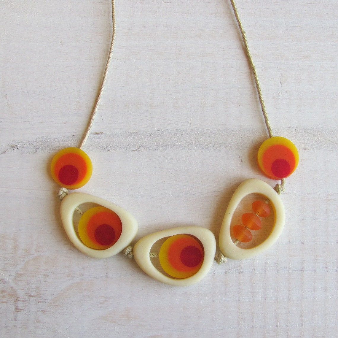 Tangerine Tango - Resin Necklace - earlybirdcreations