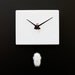 Clock created from a recycled Apple ibook laptop cover