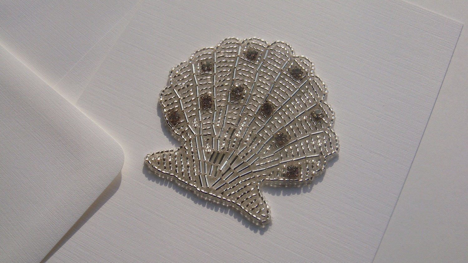 White Beaded Sea Shell