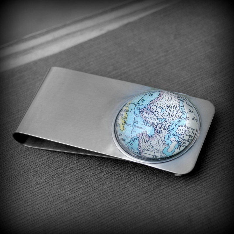Seattle Map Money Clip - Great Gift for Your Groomsmen