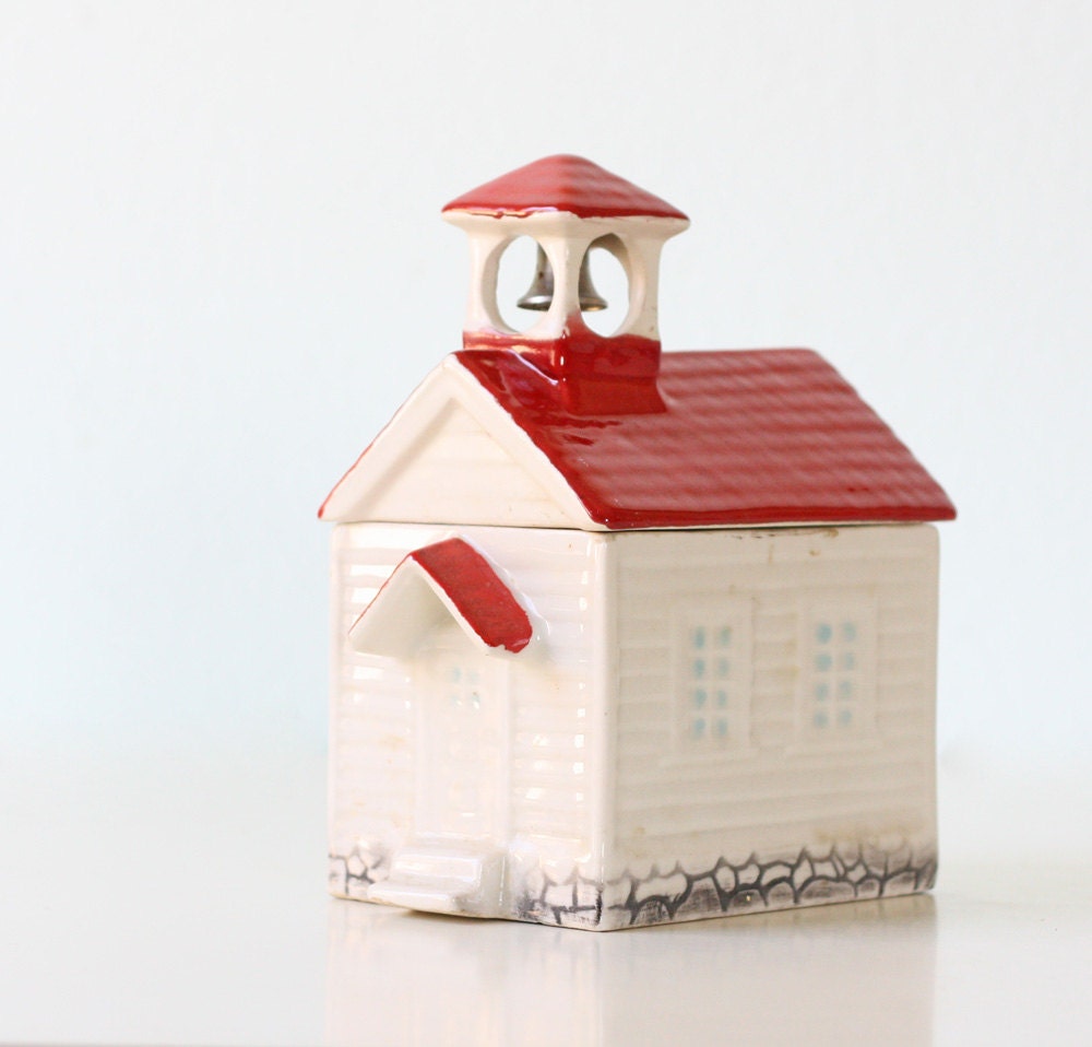 Vintage School House Cookie Jar