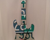 License Plate Guitar Clock