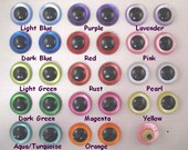 14 Pair 15mm Iridescent Plastic Safety Eyes with plastic washers