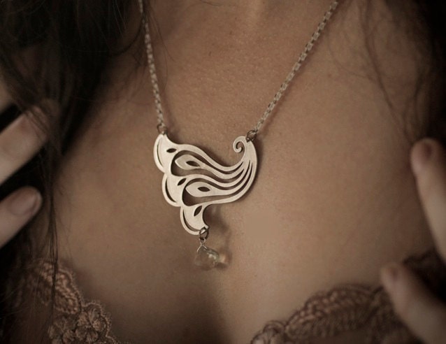 Lacy Lotus Necklace