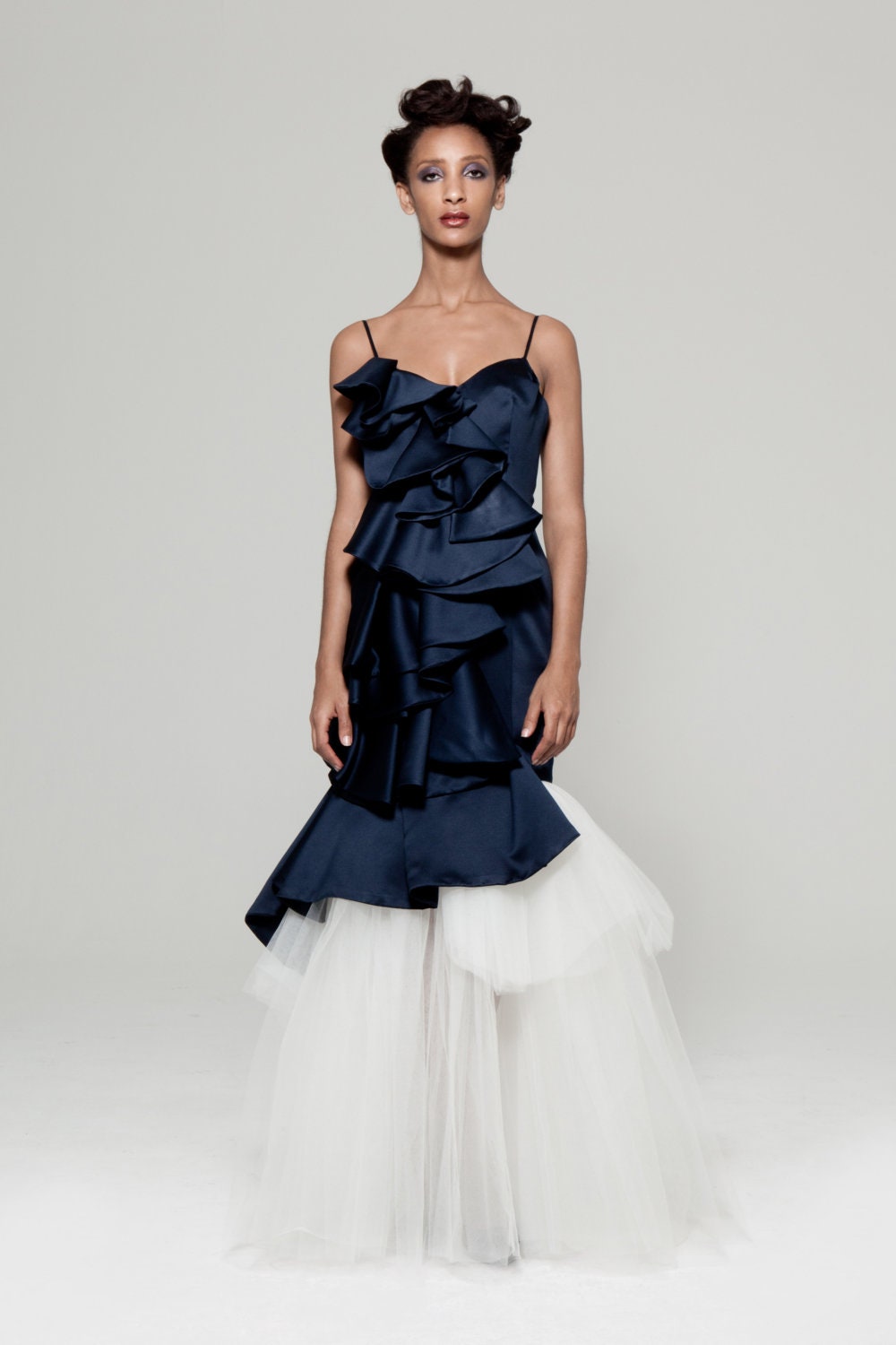Ruffle Front Gown