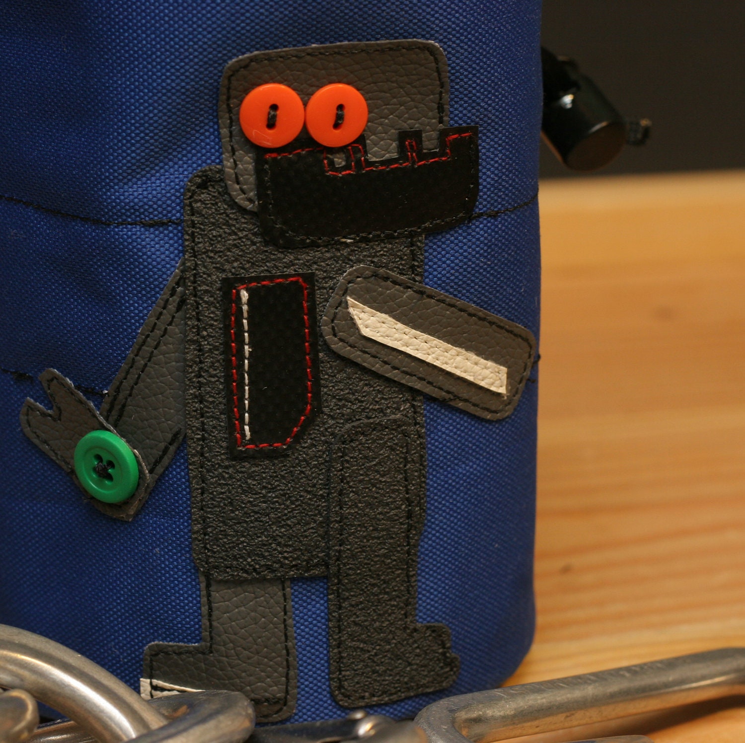 Raspy the Rusty Robot Chalk Bag - Rock Climbing