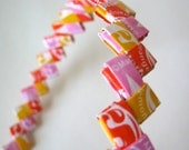 Sweet Rescued Starburst Wrappers Transformed into Eco Chic Zig Zag Headband