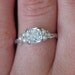Pearl Ring for Engagement or not  -  Cushion Cut Gemstone - Twig Band-Antique Style  - Nature Inspired Branch Details