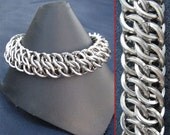 Bracelet - Square Steel GSG - Mens HEAVY DUTY Metal Chainmaille Jewelry