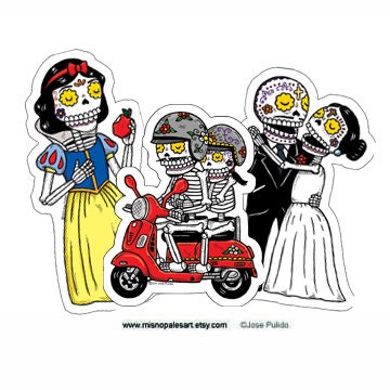 Calaveras Vinyl Sticker 3-Pack