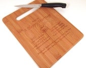Wedding Cutting Board - Recipe for a Happy Marriage - 8 1/2 x 11