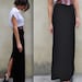 Vintage 90s Black Velvet Maxi Skirt (size xs, small)