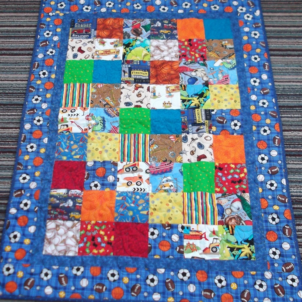 SALE Boys Charm quilt