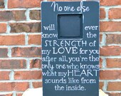 Hand Painted 20x12 inch Memory Frame with Quote, Black