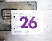 Vintage 1950's Wedding Reception Table Numbers