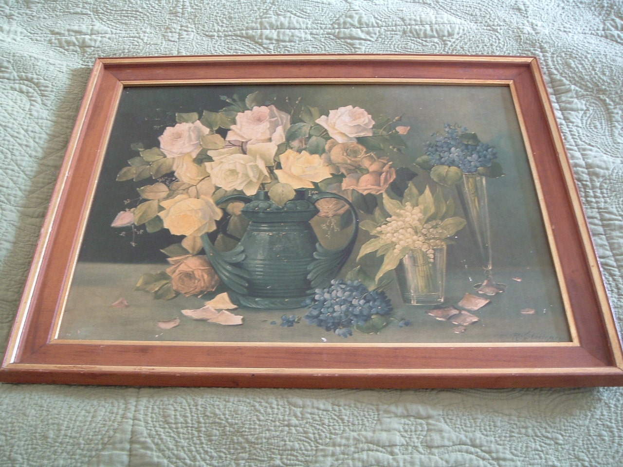 Items similar to Vintage Turner Wall accessory painting on Etsy