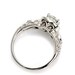 14K Vintage Moissanite Engagement Ring Diamond Halo Moissanite Ring Custom Art Nouveau Bridal Jewelry