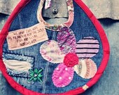 Poor Pitiful Pearl Patchwork Flower Bible Verse Bib