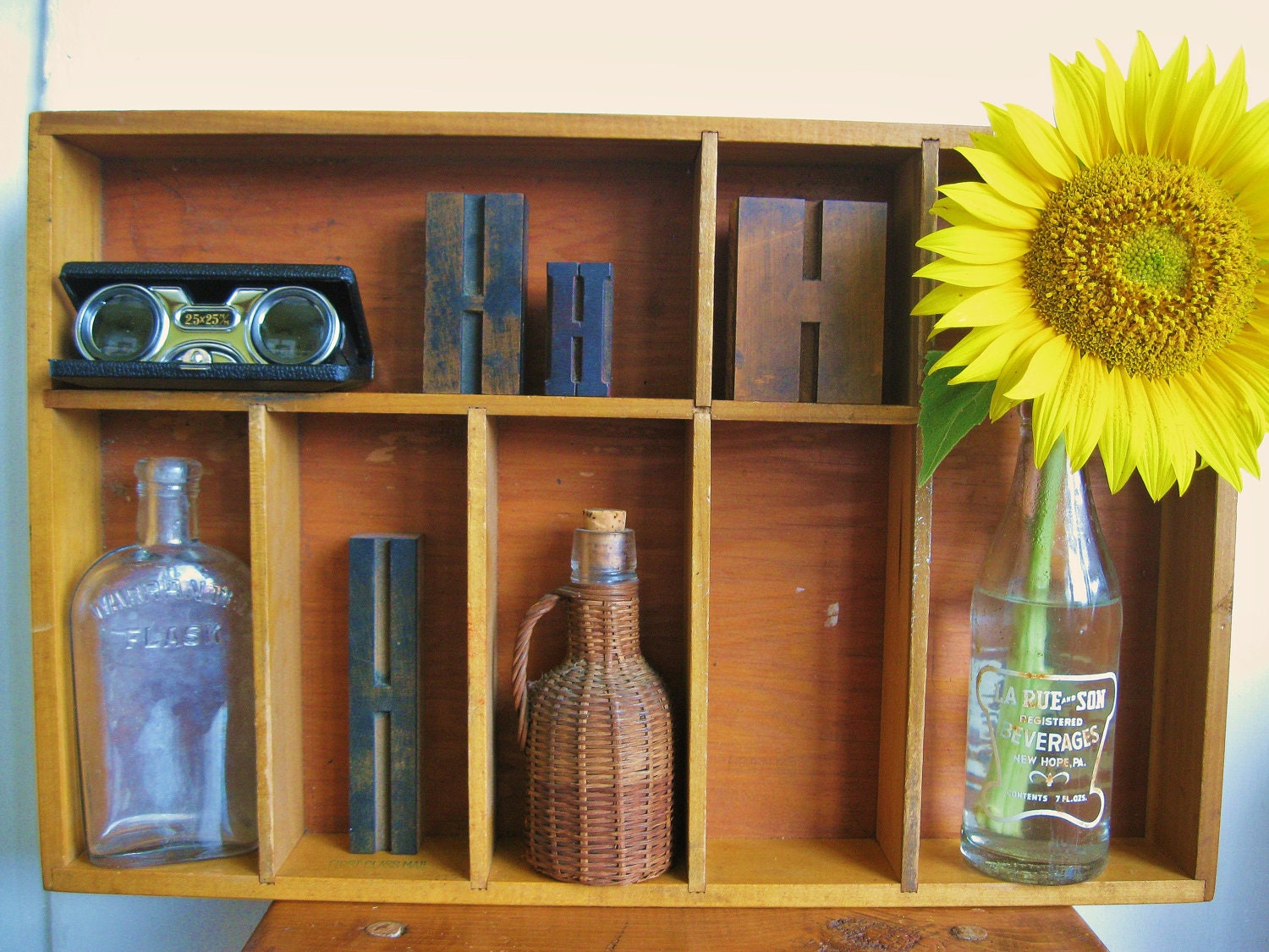 Get Organized... Vintage Post Office Desk Drawer Organizer Caddy Printers Drawer Letterpress Drawer Type Tray