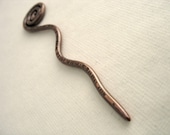Hammered copper shawl pin