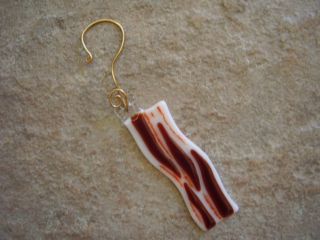 Fused Glass Bacon Mini Art