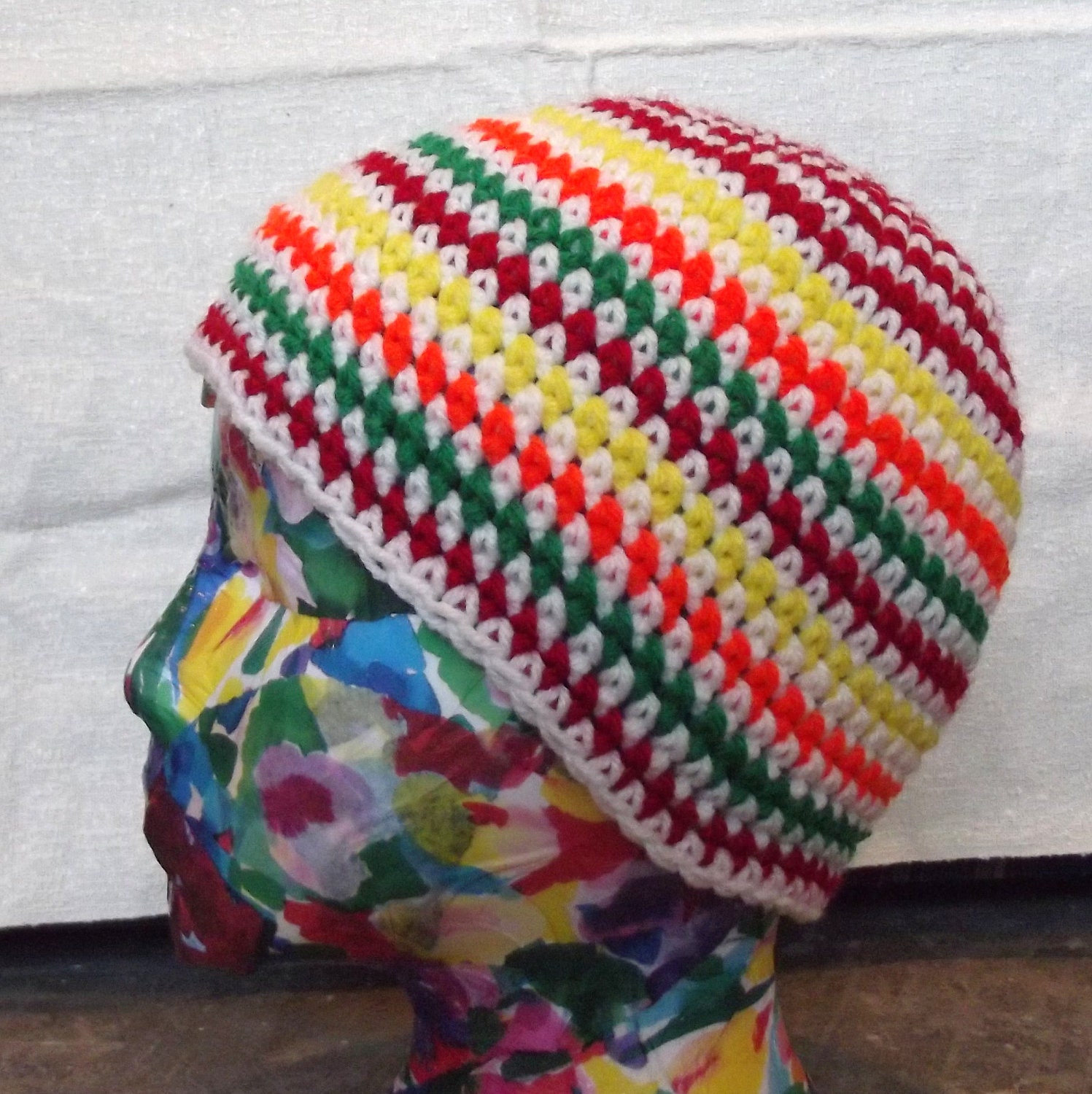 Soft Striped Hat, Colorful Beanie, Boys Girls Womans Teens, Thinking Cap, Rainbow, Unisex, Ski, Chemo