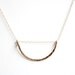 Hammered Half Circle Gold Necklace  - 14k Gold Fill