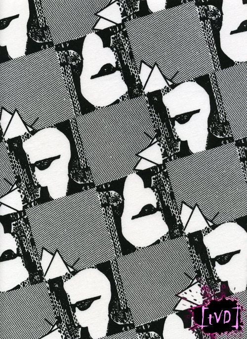 Vintage 80's New Wave Sunglasses At Night Fabric 2 1/2 YARDS PLUS