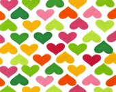 KNIT Laguna Jersey Fabric by Robert Kaufman, Hearts in Spring-1/2 Yard