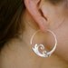Flourish Hoop Earrings - Sterling Silver